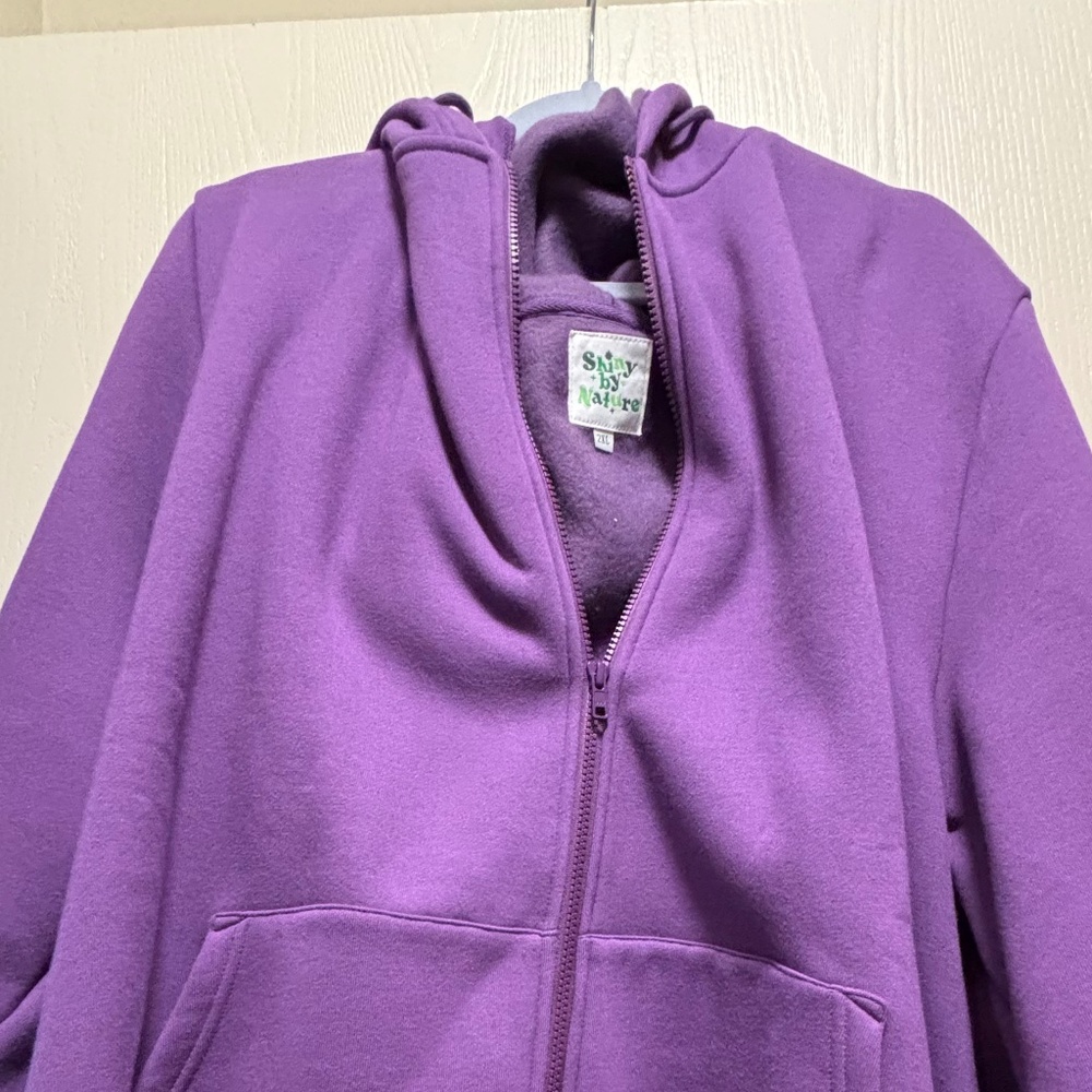 Shiny by Nature Purple Zip-Up Hoodie